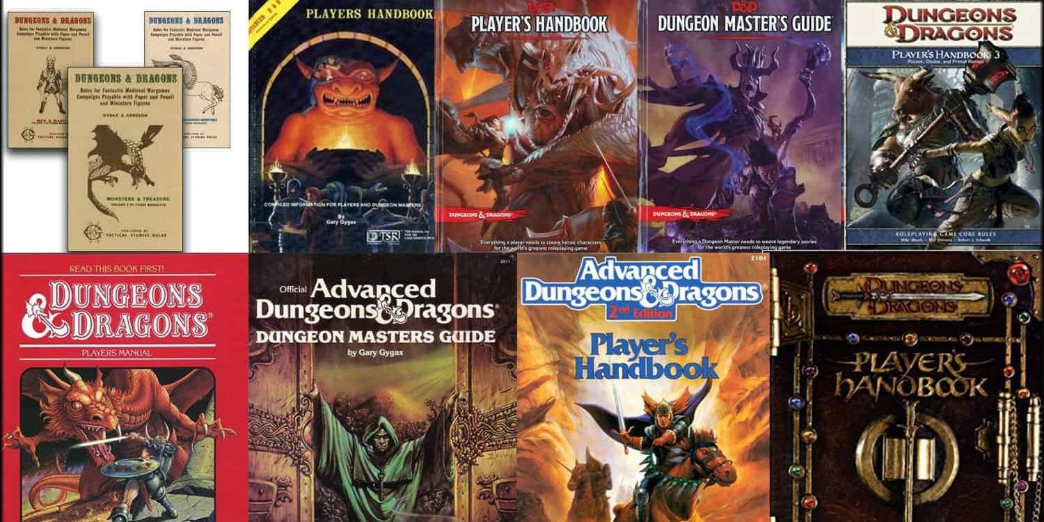 How Long Every Dungeons & Dragons Edition Was In Print - Cover Collage From Editions