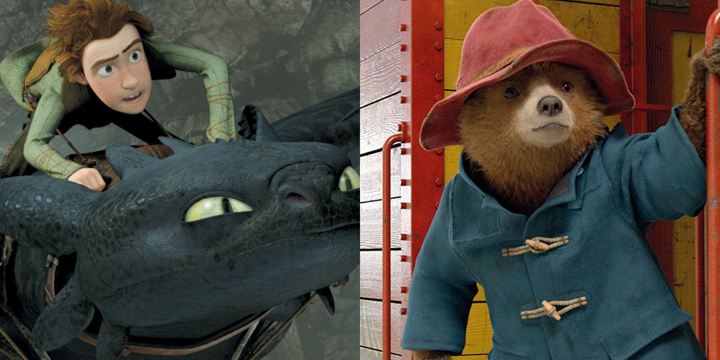 How to Train Your Dragon and Paddington 2 split image