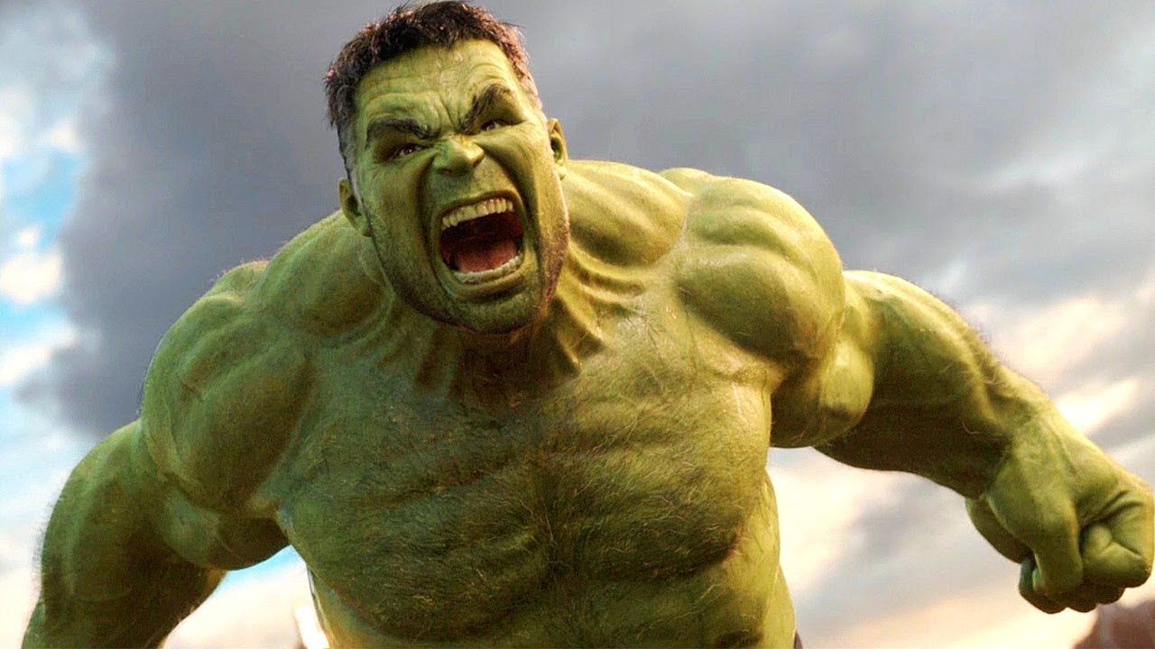 Hulk roaring out in anger.