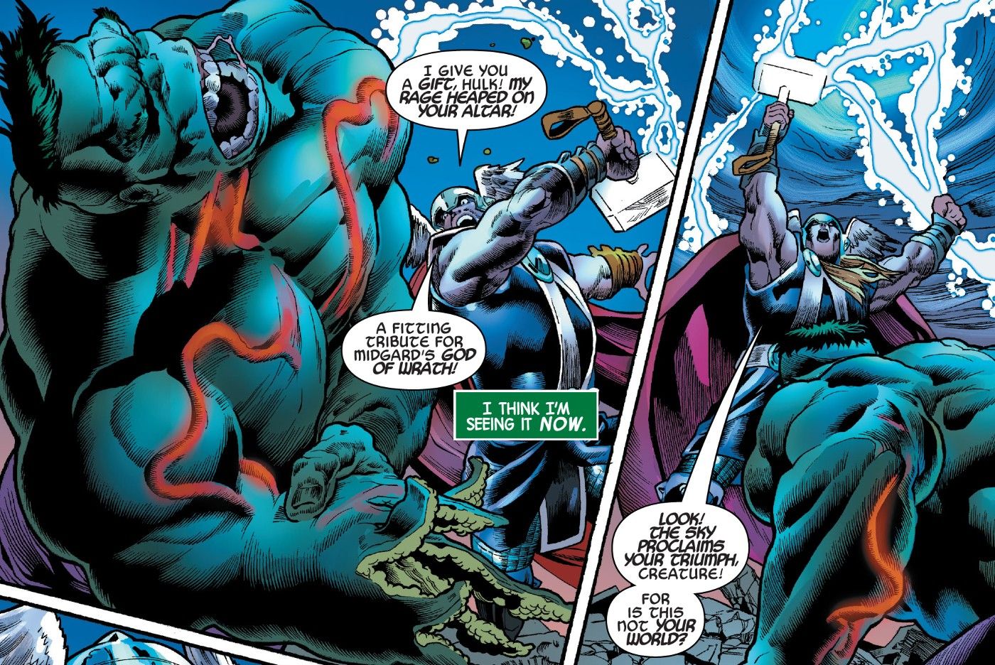 Hulk vs Thor god of wrath