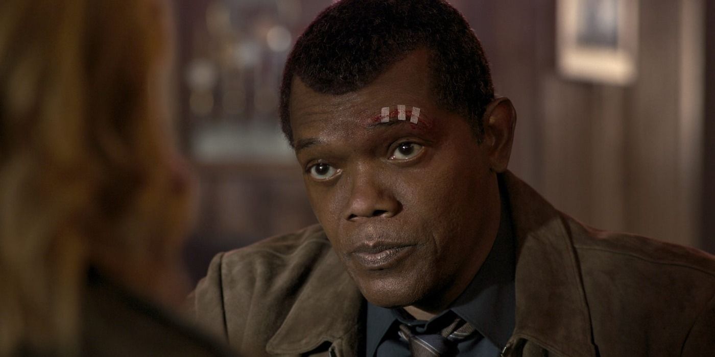 A young Nick Fury in Captain Marvel