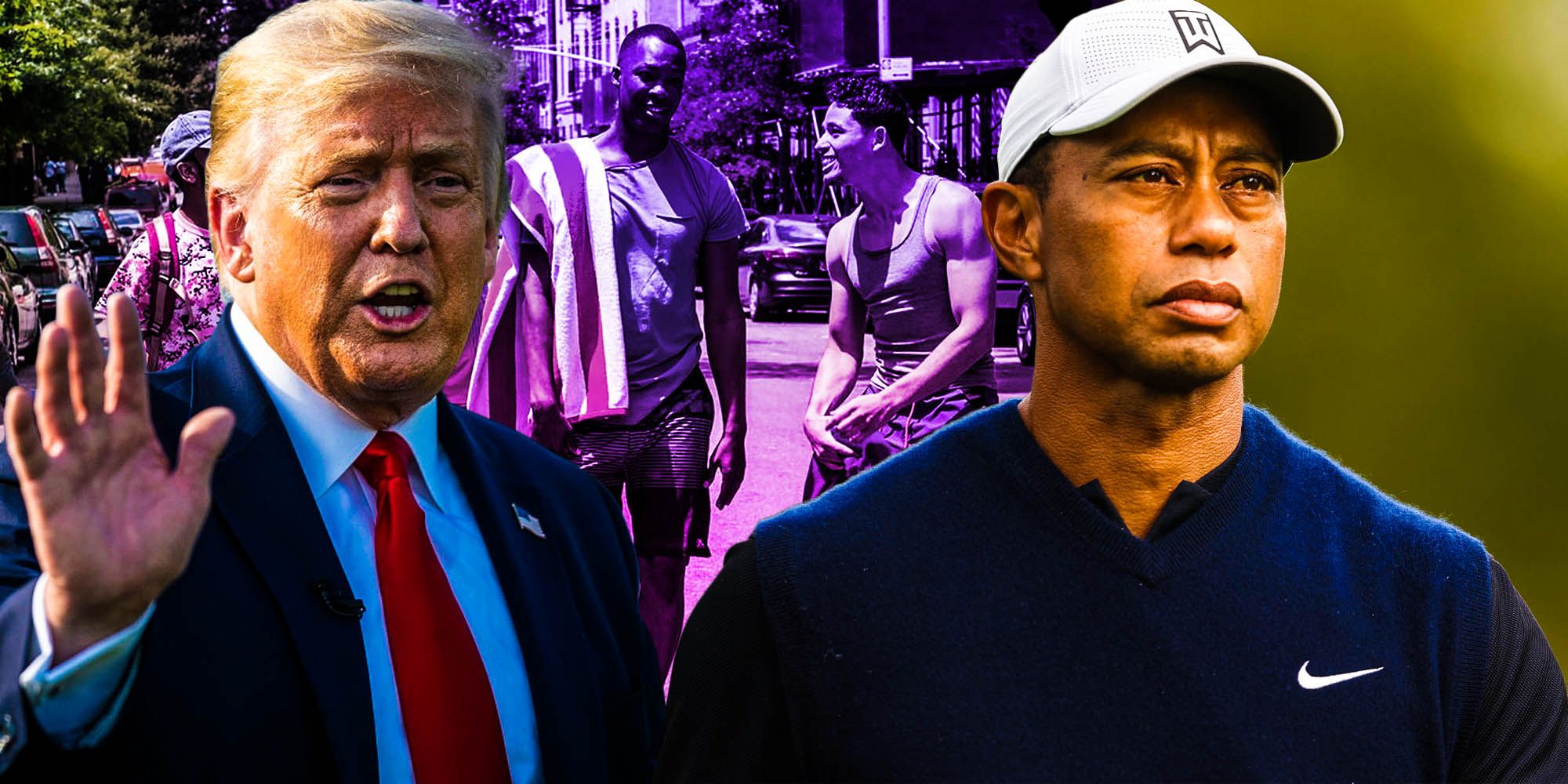 In the heights 96000 changed lyric from donald trump to Tiger woods