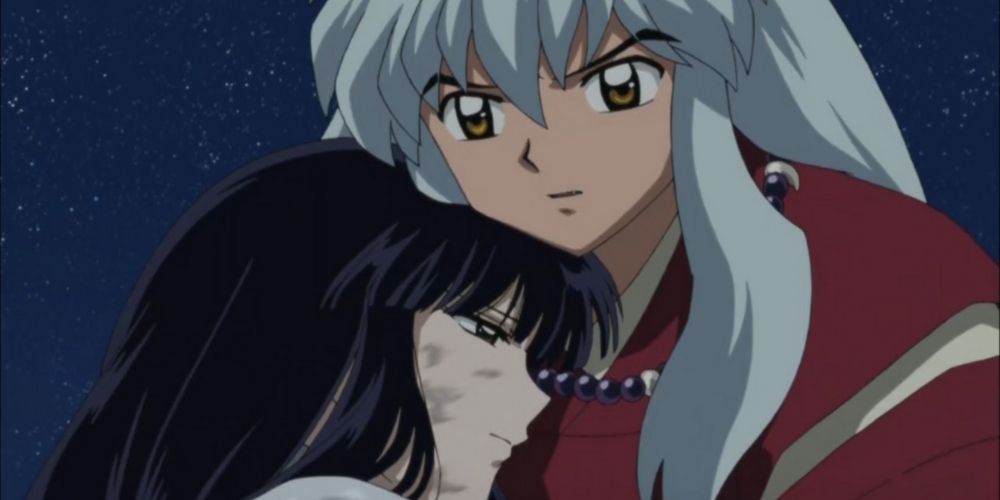 Inuyasha holds Kikyo as she is dying
