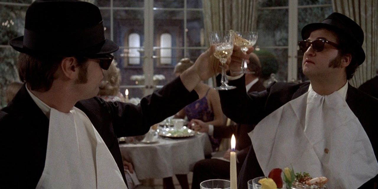 Jake and Elwood at Chez Paul in The Blues Brothers
