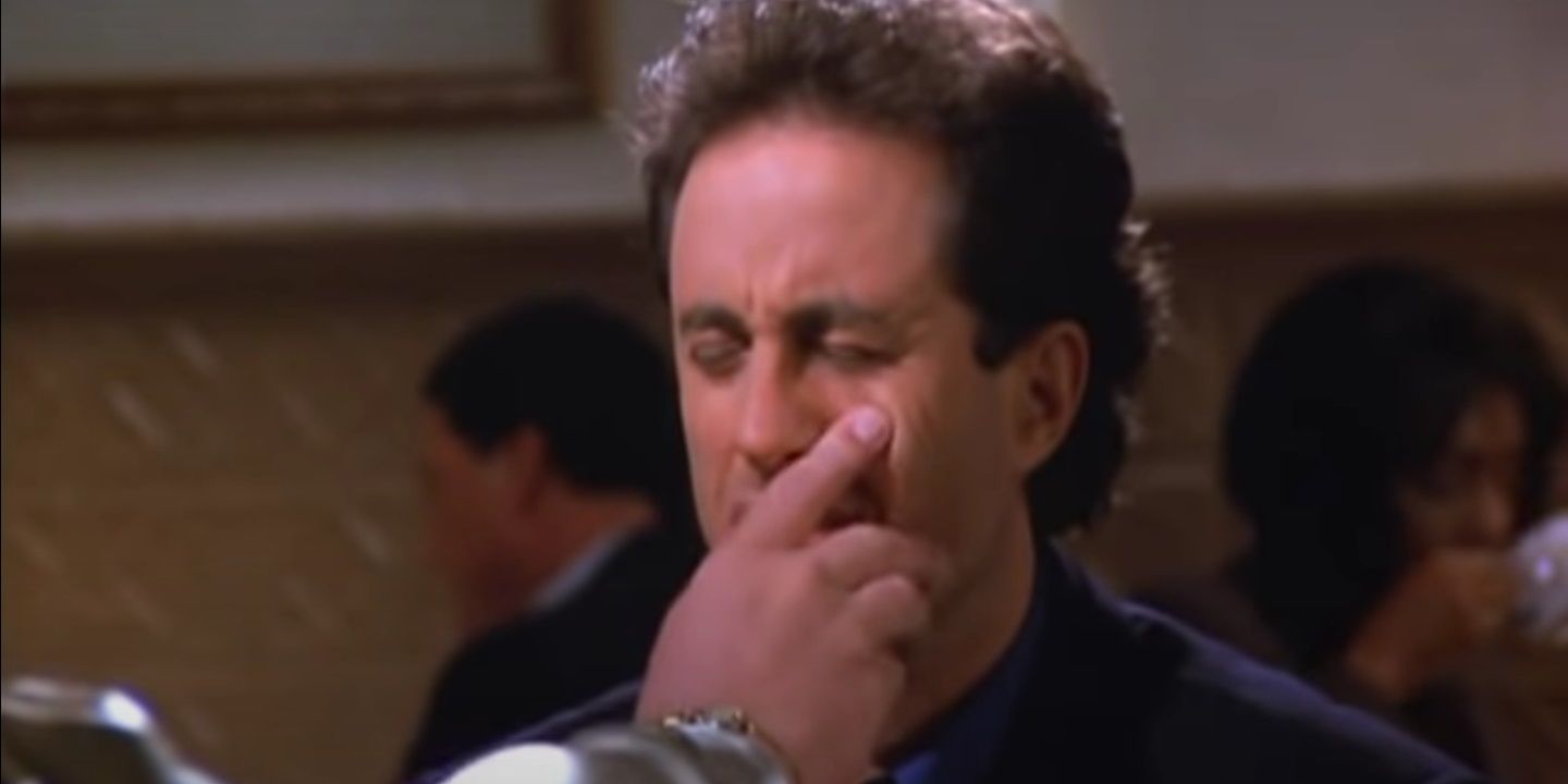 Jerry and man hands in Seinfeld