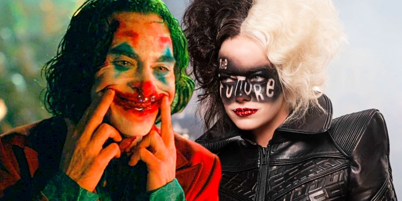 Joaquin Phoenix in Joker and Emma Stone in Cruella