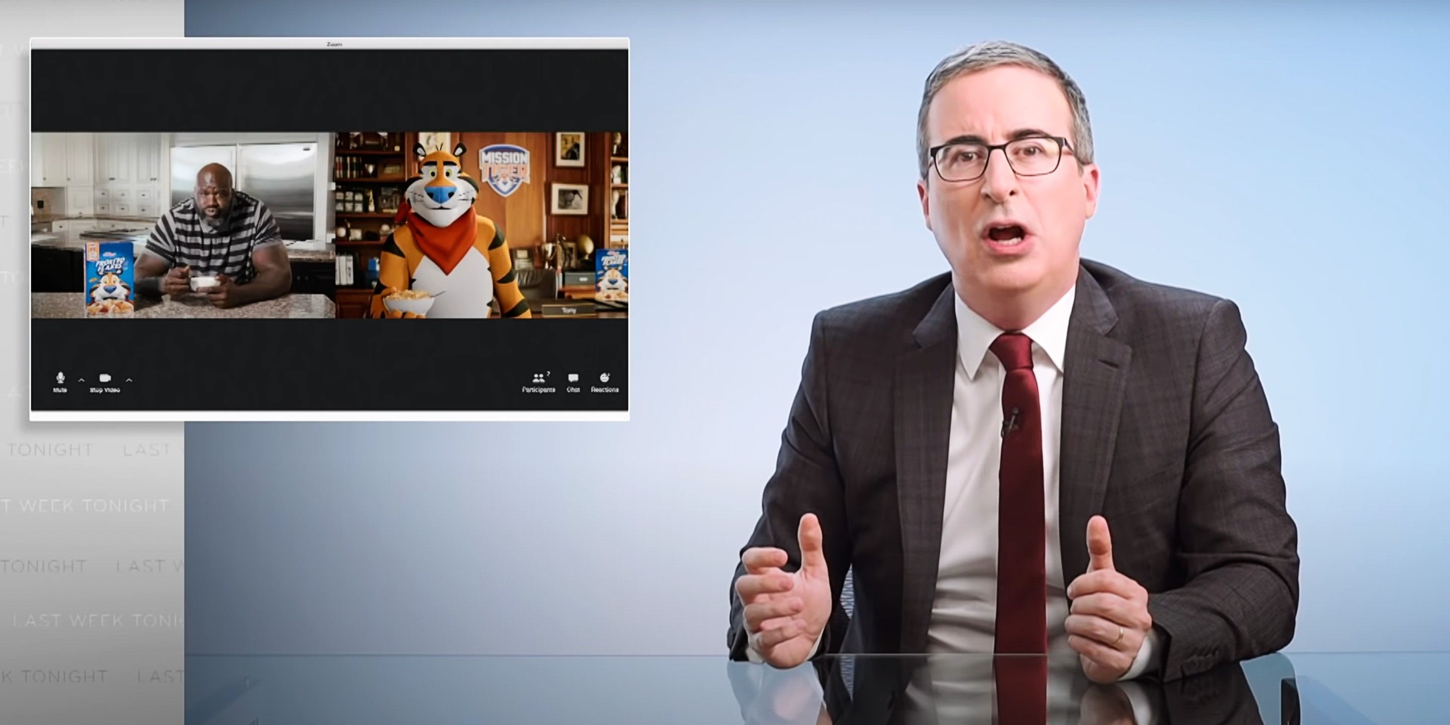 John Oliver Last Week Tonight segment about Shaq's Frosted Flakes commercial and cereal.