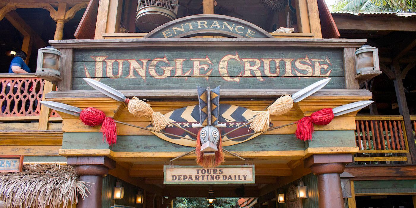 The entrance to the Jungle Cruise ride at Disneyland