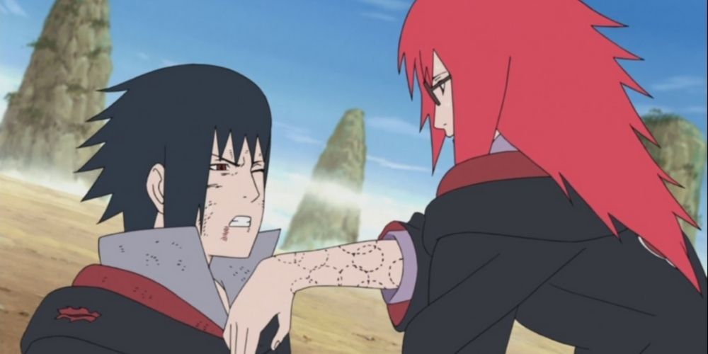 Karin gives Sasuke her blood