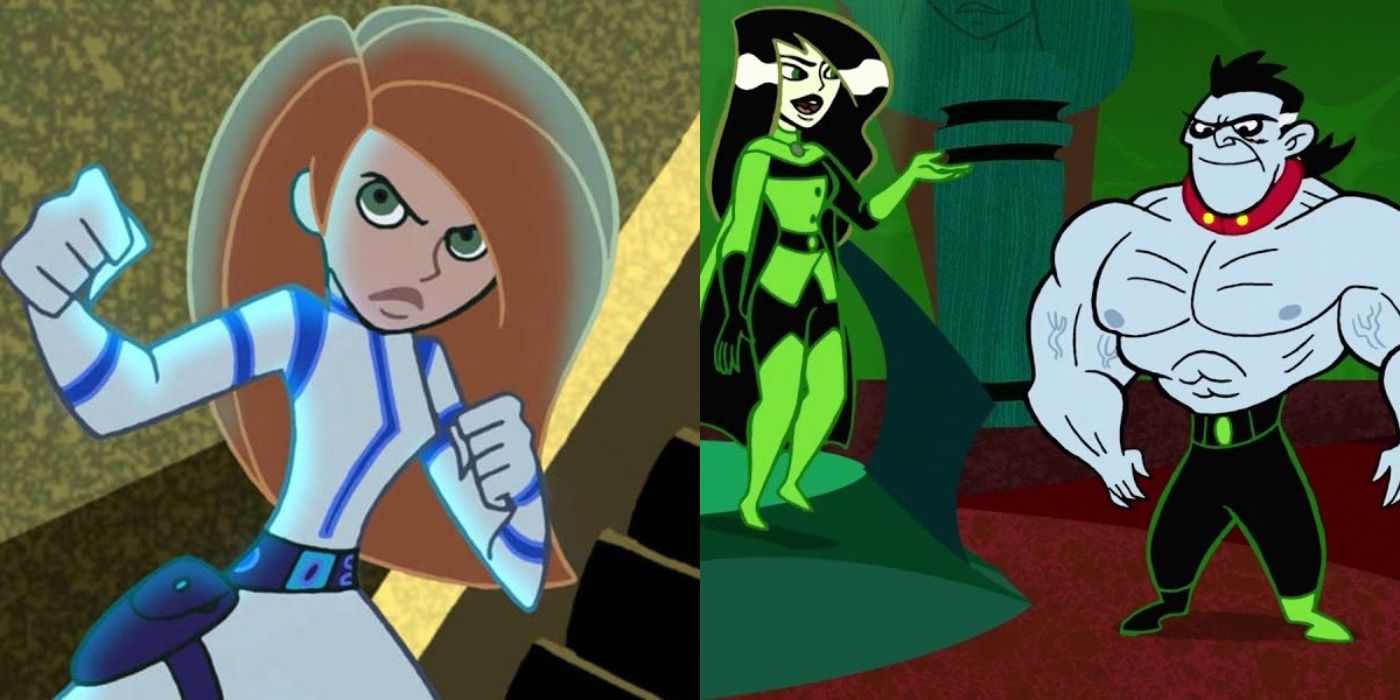 Split Image of Kim Possible So The Drama Kim Fights Shego, A Sitch In Time Shego And Drakken Explain Their Evil Plan