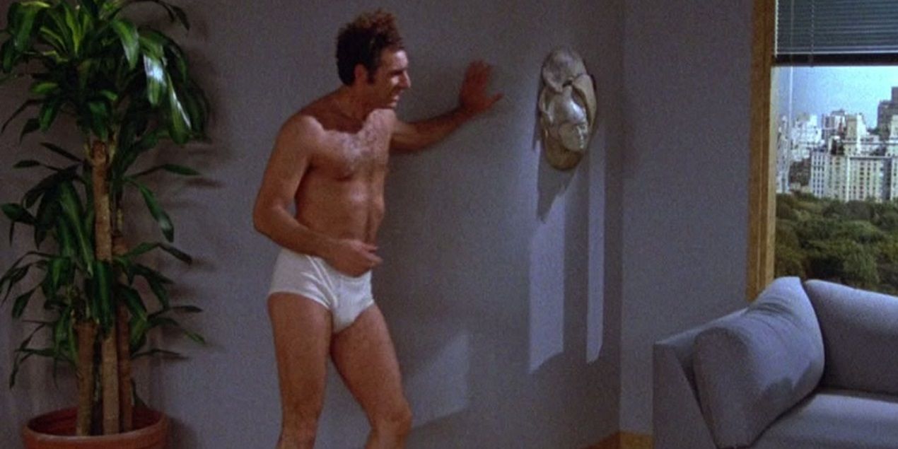 Kramer becomes an underwear model in Seinfeld
