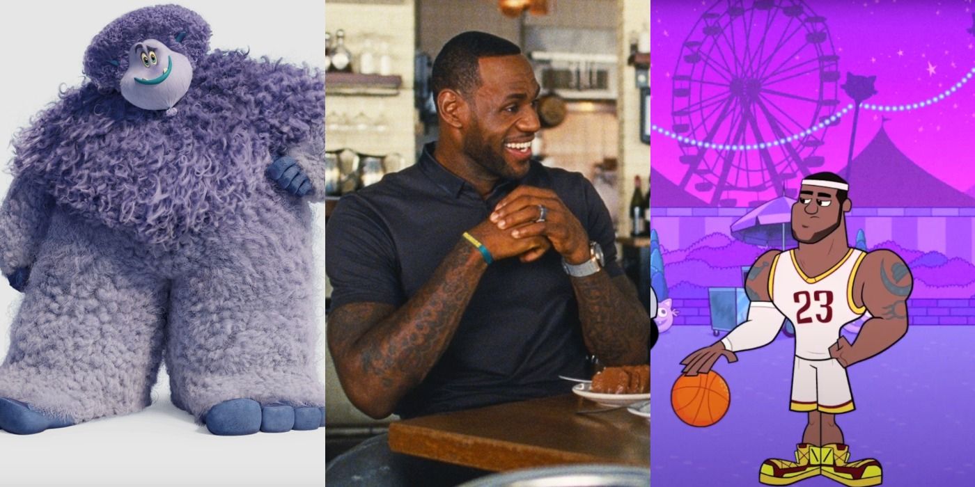 LeBron James in Smallfoot, Trainwreck, and Teen Titans Go!