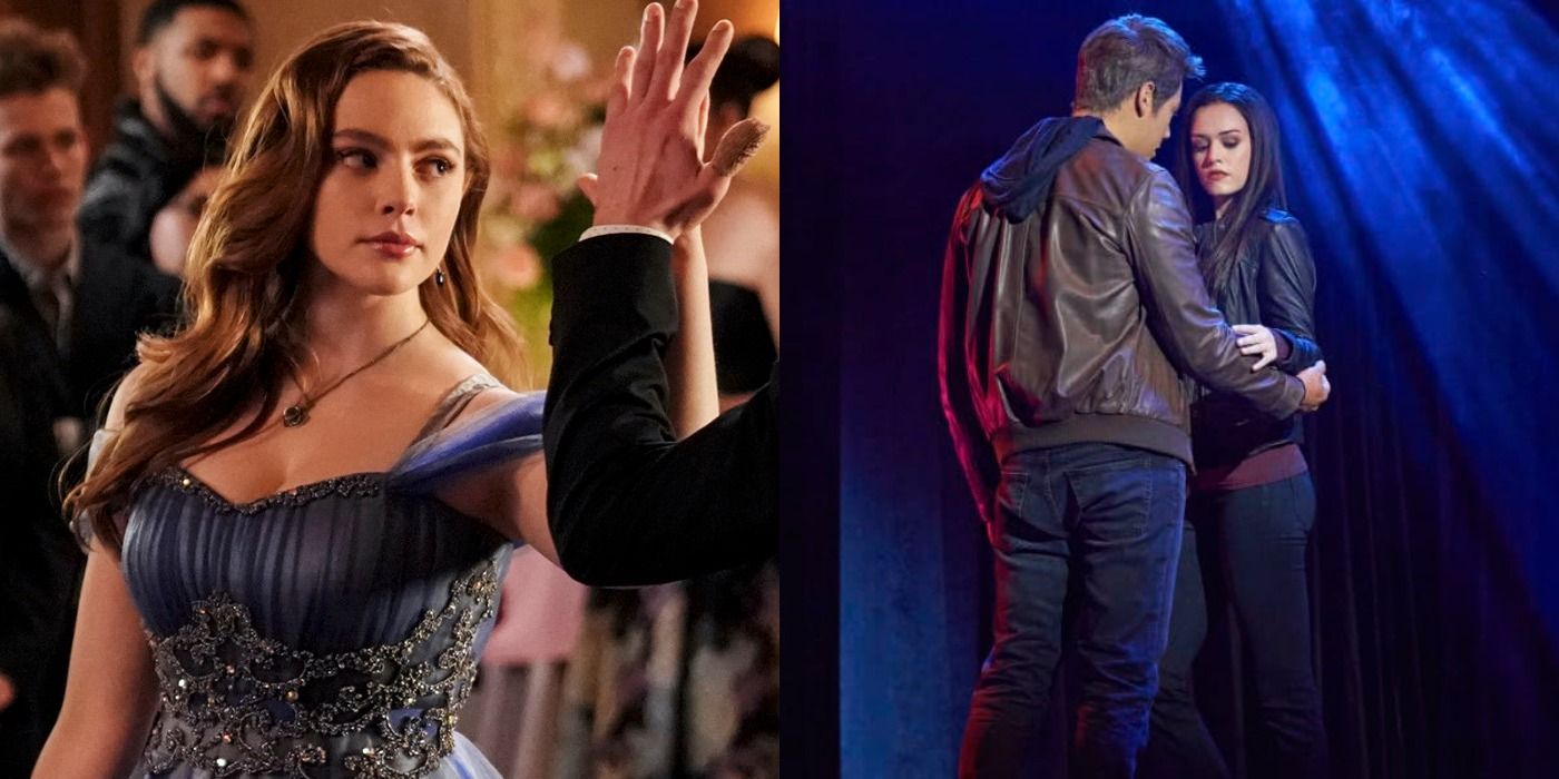 Split Image Legacies Hope at Miss Mystic Falls, Legacies Jed as Stefan and Josie as Elena during 