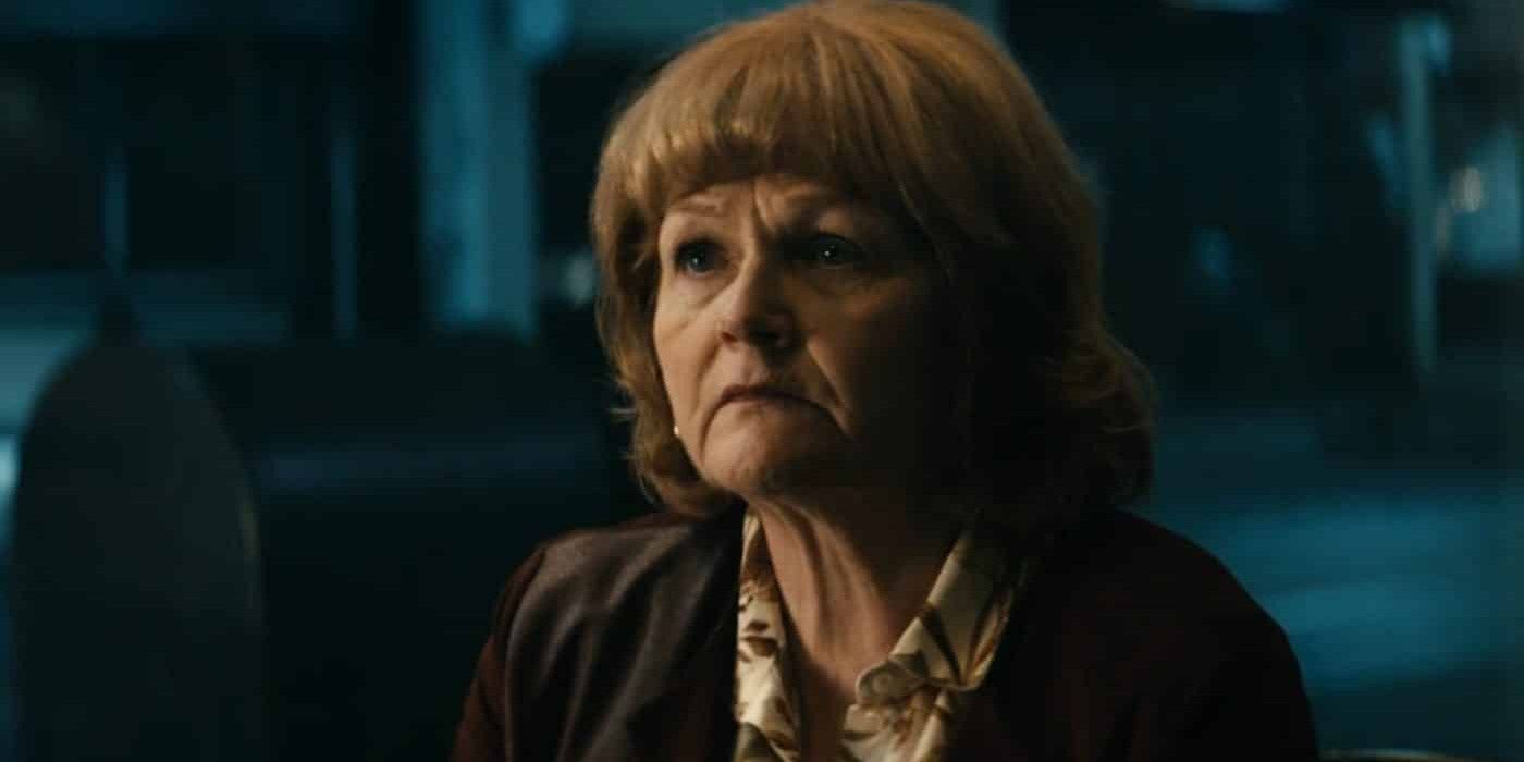 Lesley Nicol as Connie Butcher looking concerned in The Boys