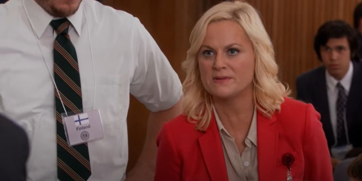 An angry Leslie Knope in Parks and Recreation
