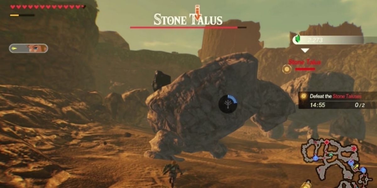 Link on top of the Stone Talus