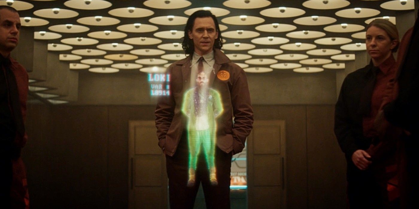An image of Loki looking at a bearded Loki variant