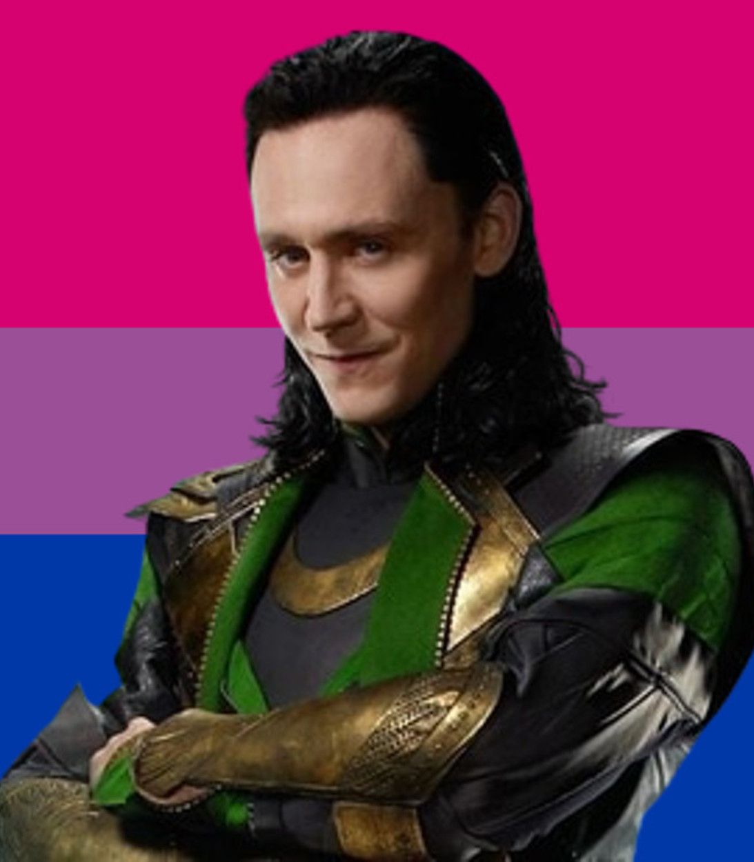 Loki Tom Hiddleston Bisexual Pride Flag vertical