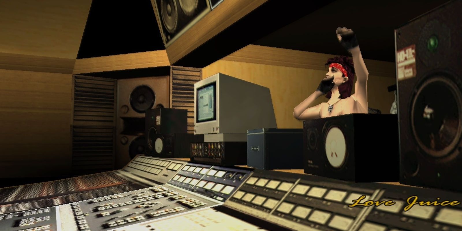 Love Fist singing in the studio in GTA