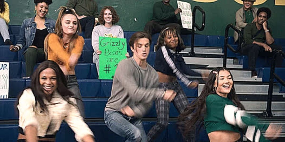 Benji dancing at the basketball game