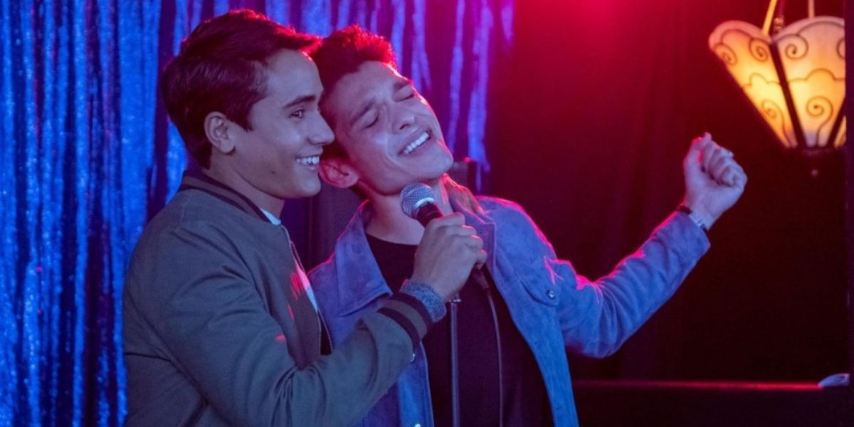 Victor and Rahim singing karaoke 