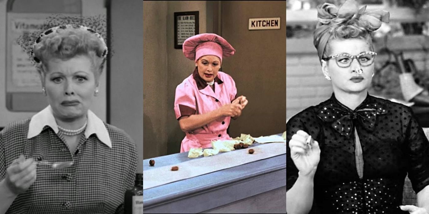 Collage of Lucille Ball's Best moments as Lucy on TV