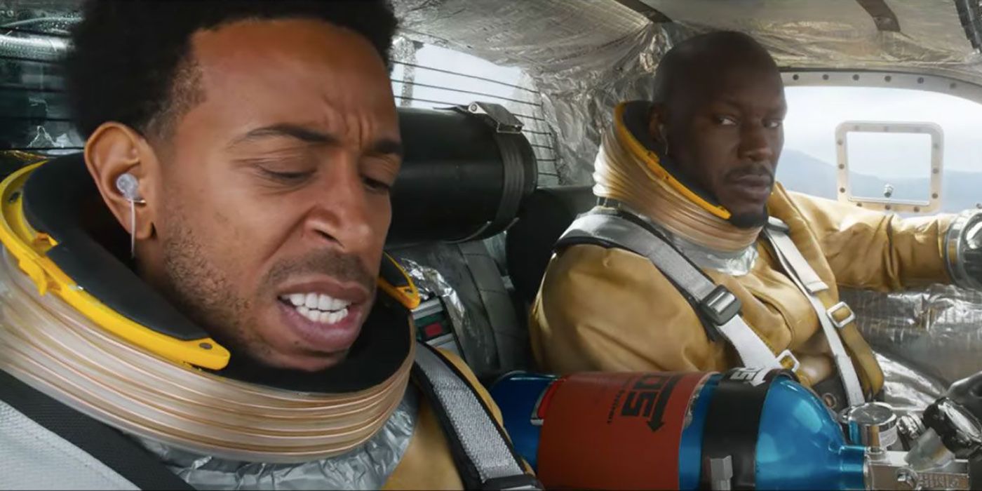 Ludacris and Tyrese Gibson about to be launched into tospace in F9 The Fast Saga.
