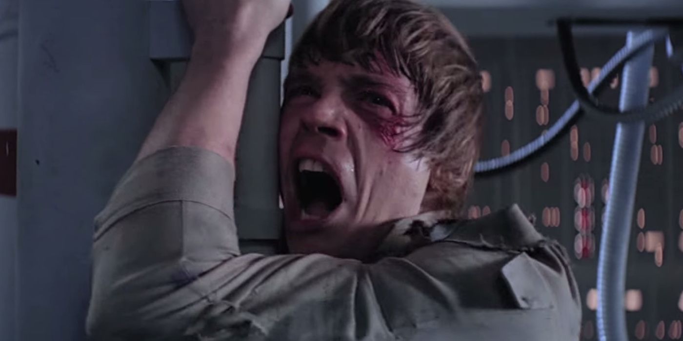 Luke screaming in The Empire Strikes Back