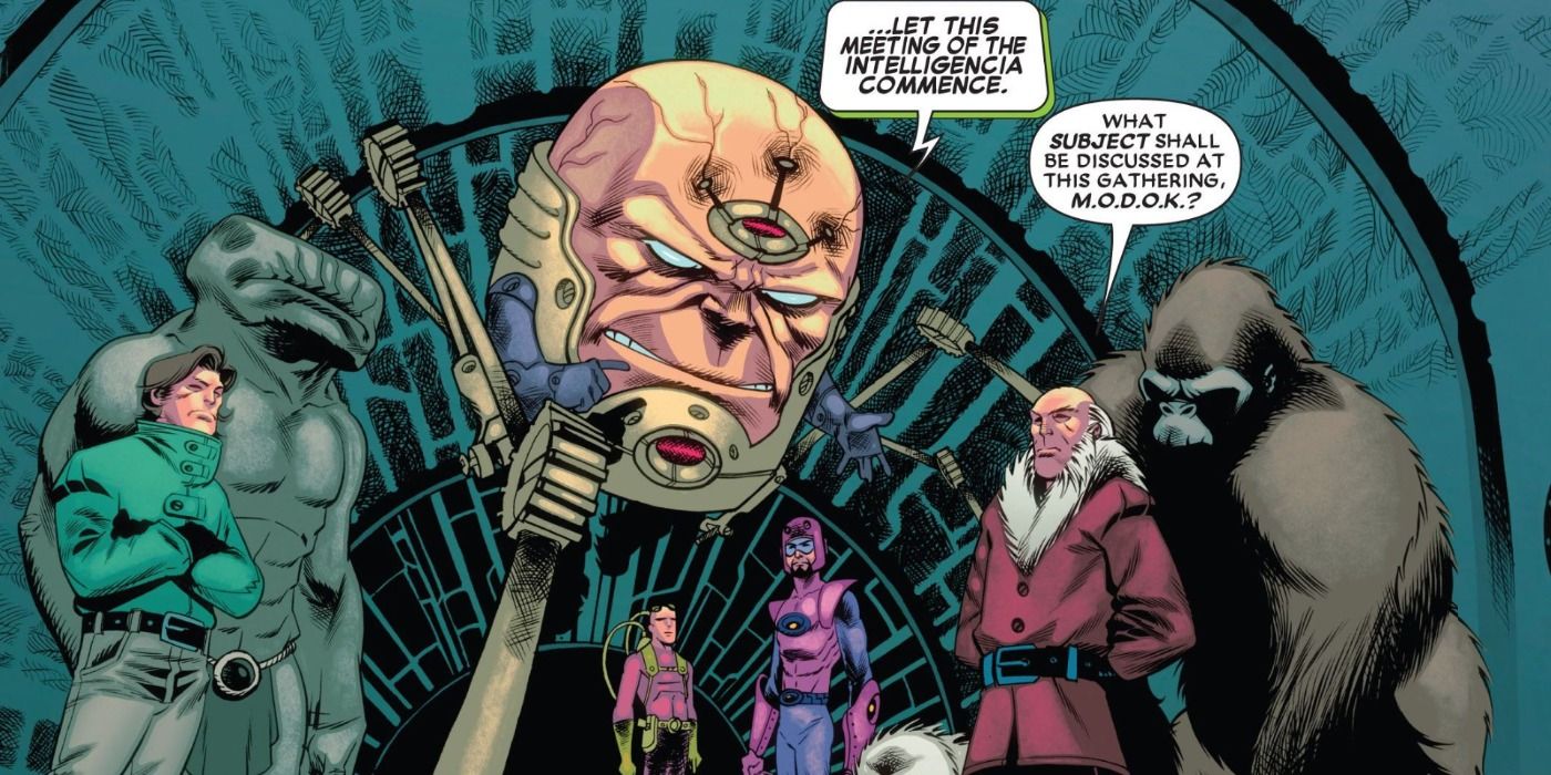 MODOK meets with The Intelligencia from Marvel Comics