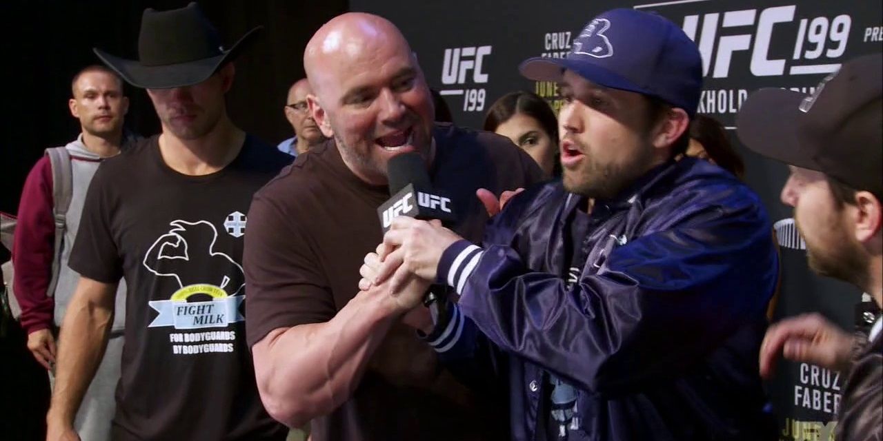 Mac and Charlie crash a UFC event in It's Always Sunny