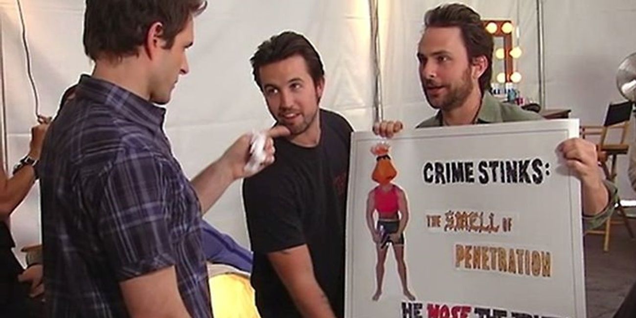 Mac and Charlie pitch their screenplay in It's Always Sunny