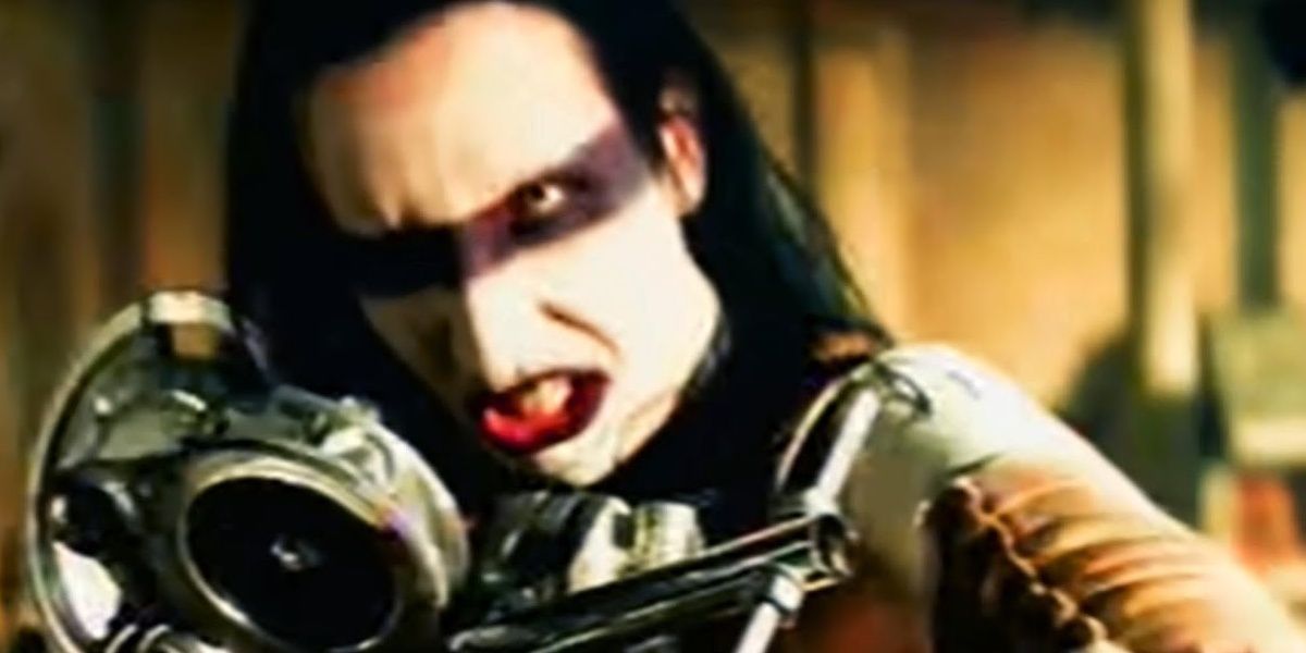 Marilyn Manson in a still from The Beautiful People 
