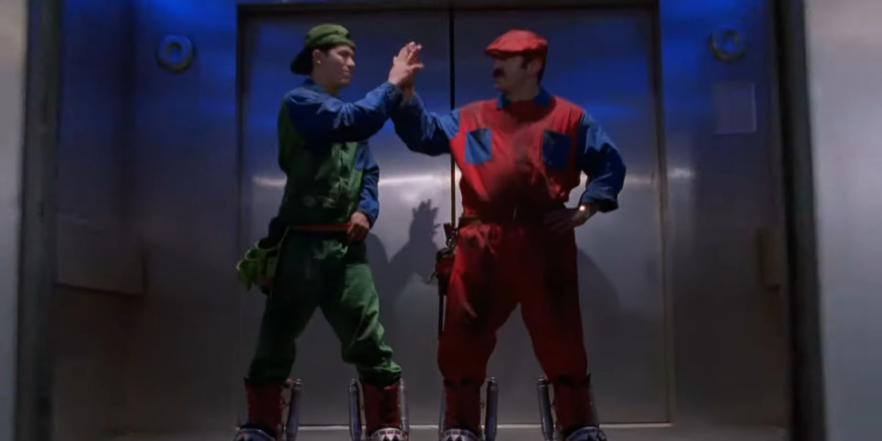 Mario and Luigi in their iconic outfits in Super Mario Bros 1993