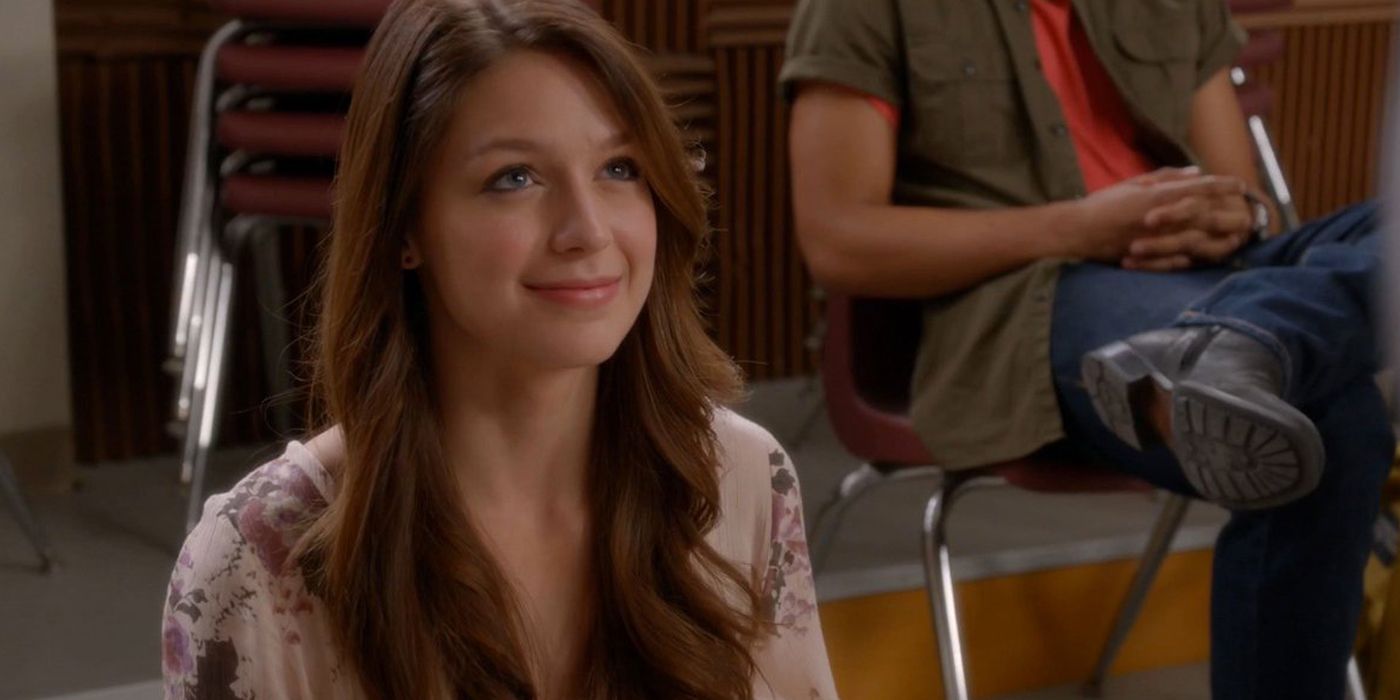 Melissa Benoist plays Marley Rose on Glee, smiling at someone