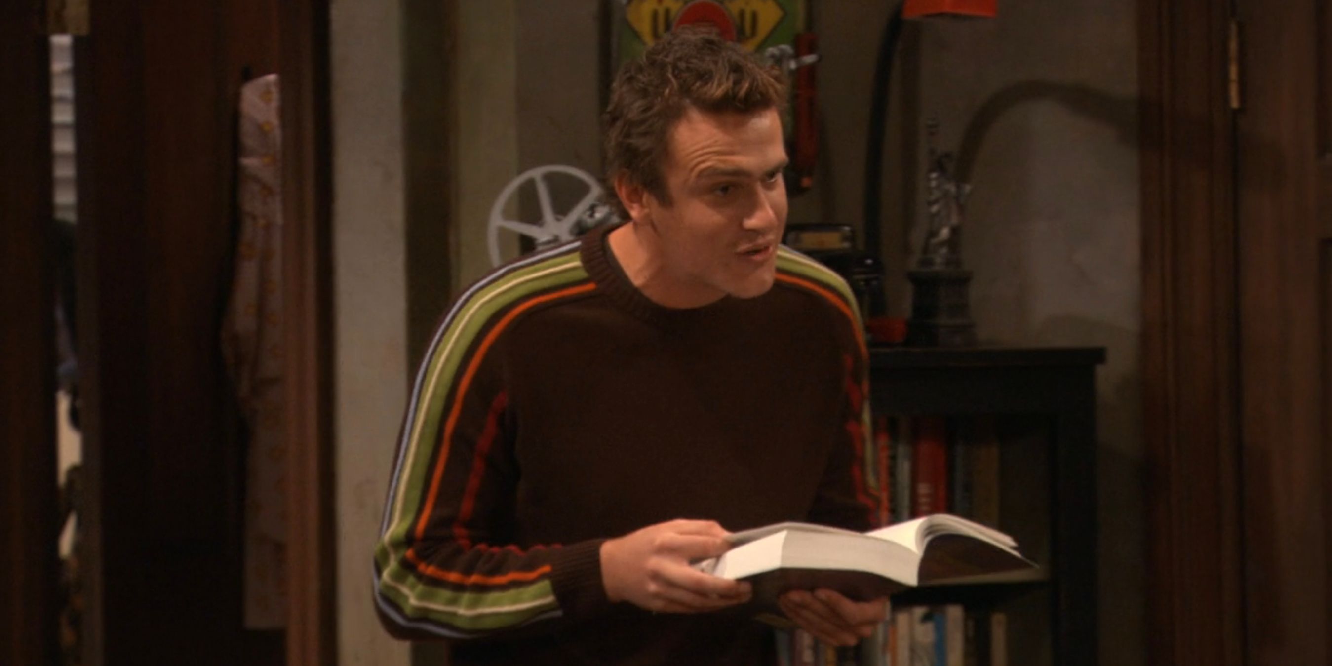 Marshall Eriksen reading a book in How I Met Your Mother.