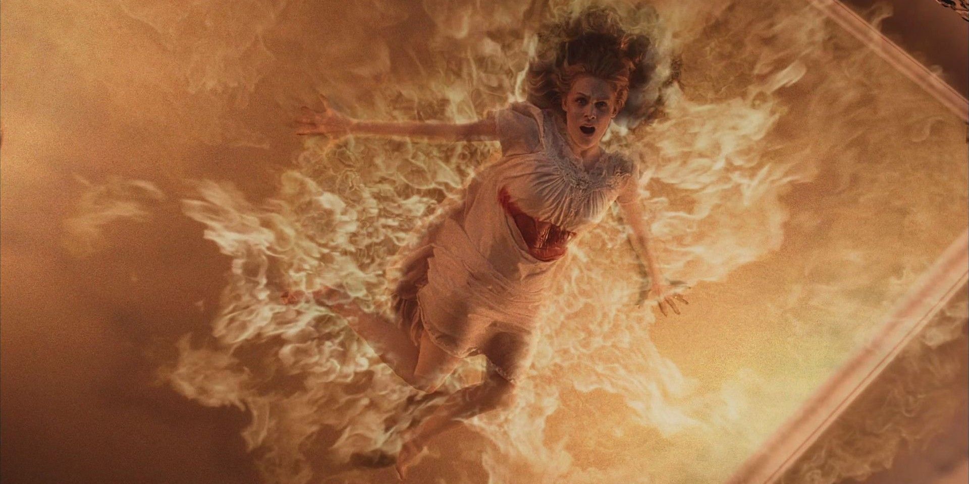 Mary burning on the ceiling in Supernatural pilot