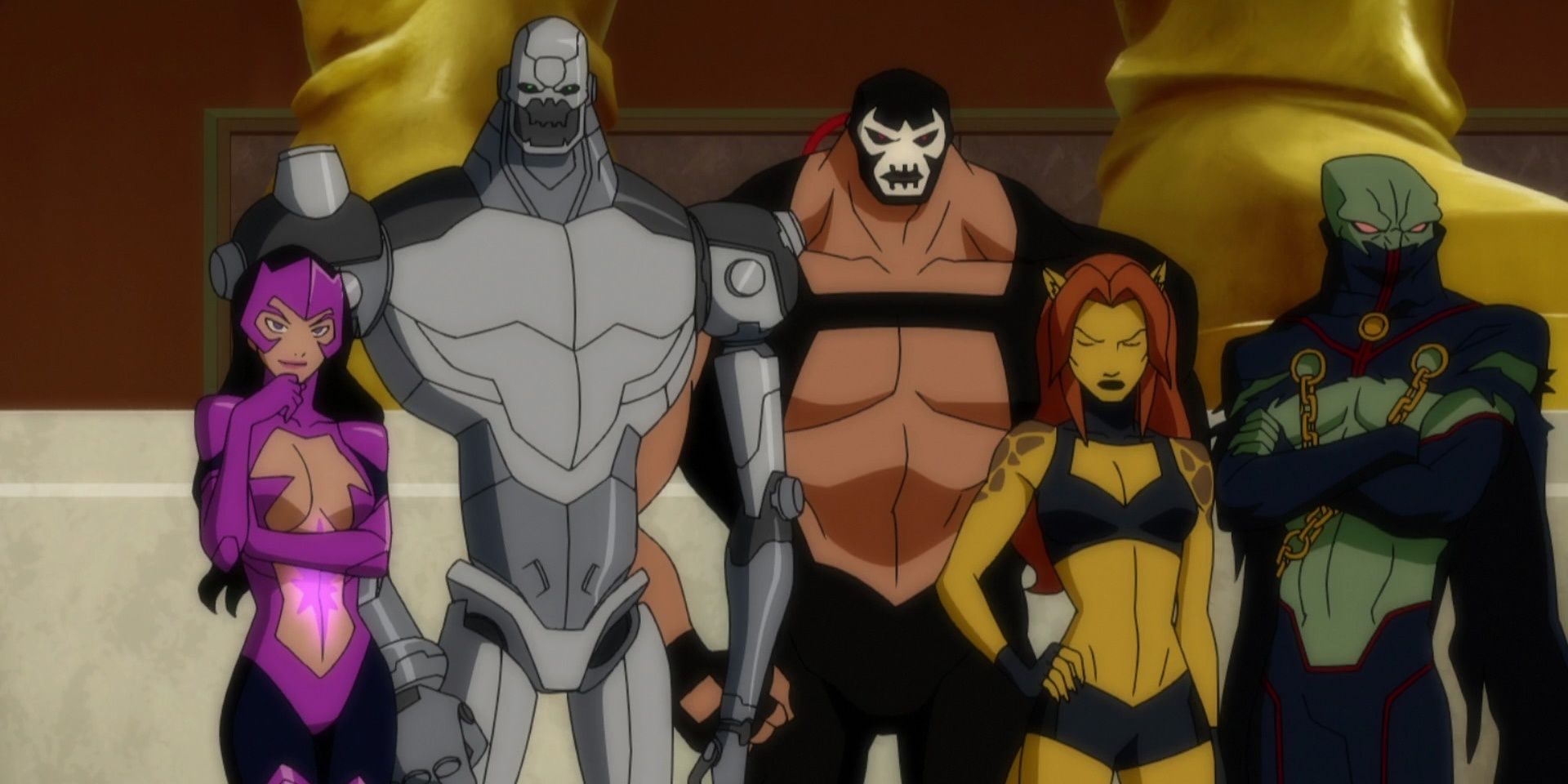 Metallo works with other villains in Justice League Doom
