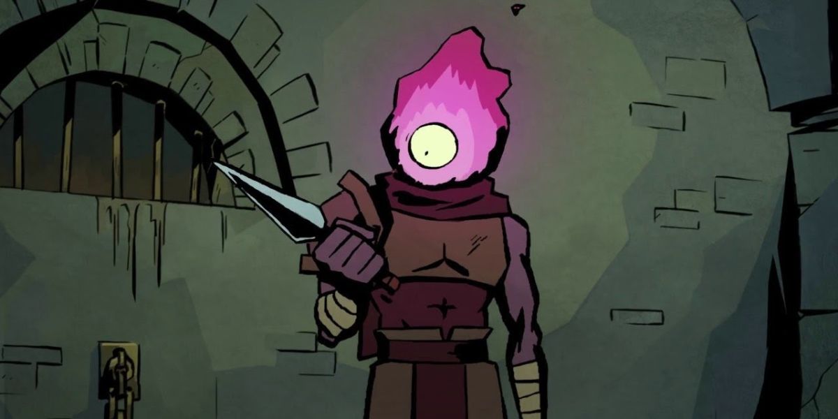 The player character in one of the animated cutscenes for Dead Cells.