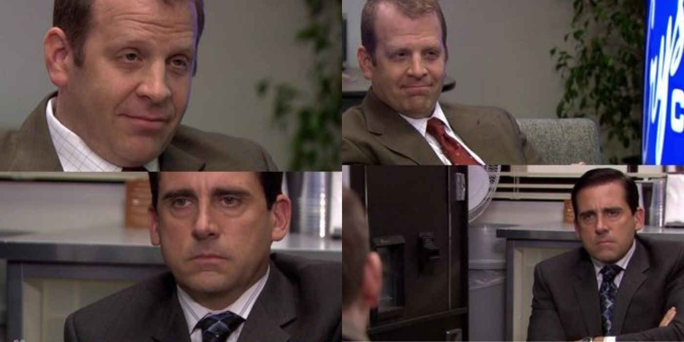Michael and Toby are silent in therapy on The Office