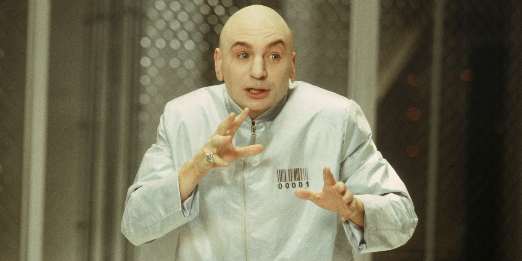 Mike Myers as Dr Evil in prison in Goldmember