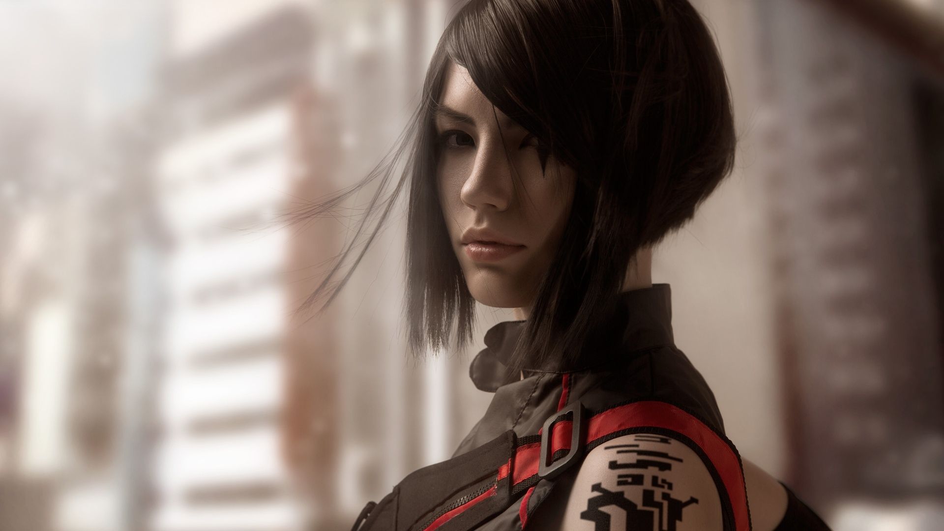 Promotional image of Faith Connors in Mirror's Edge Catalyst.
