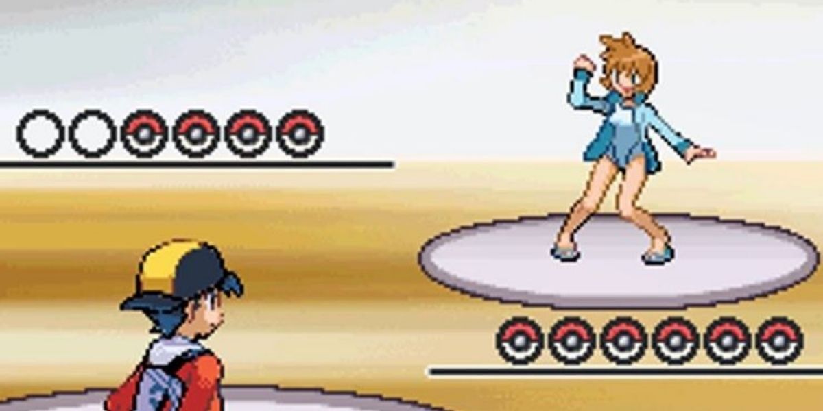 The player character about to battle Misty