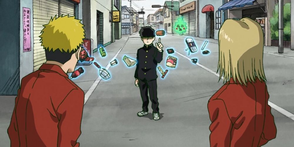Mob shows off his power against Claw espers