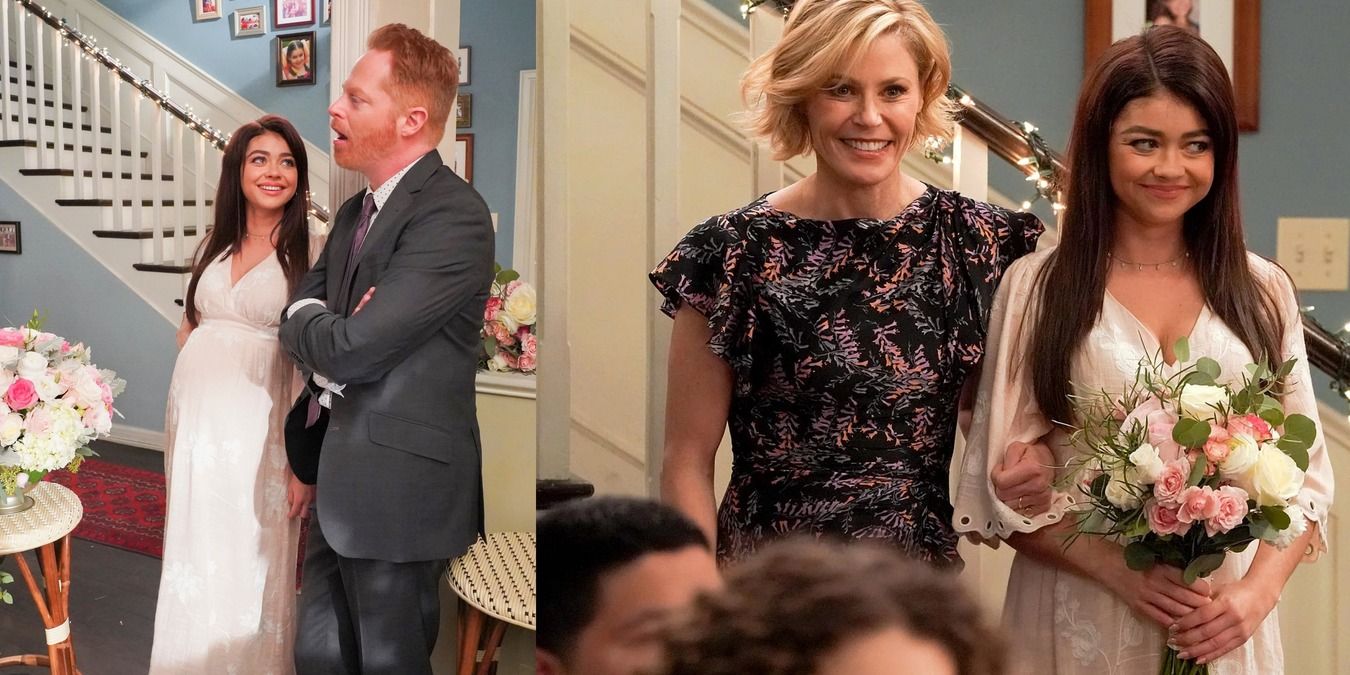Haley gets married at the house in Modern Family while pregnant