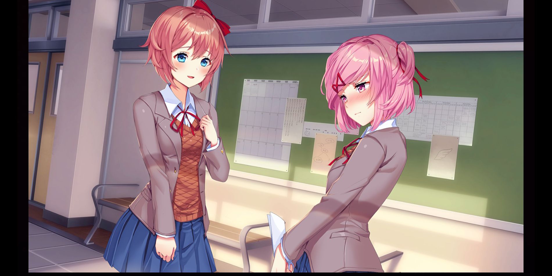 Natsuki y Sayori se unen en Doki Doki Literature Club Plus