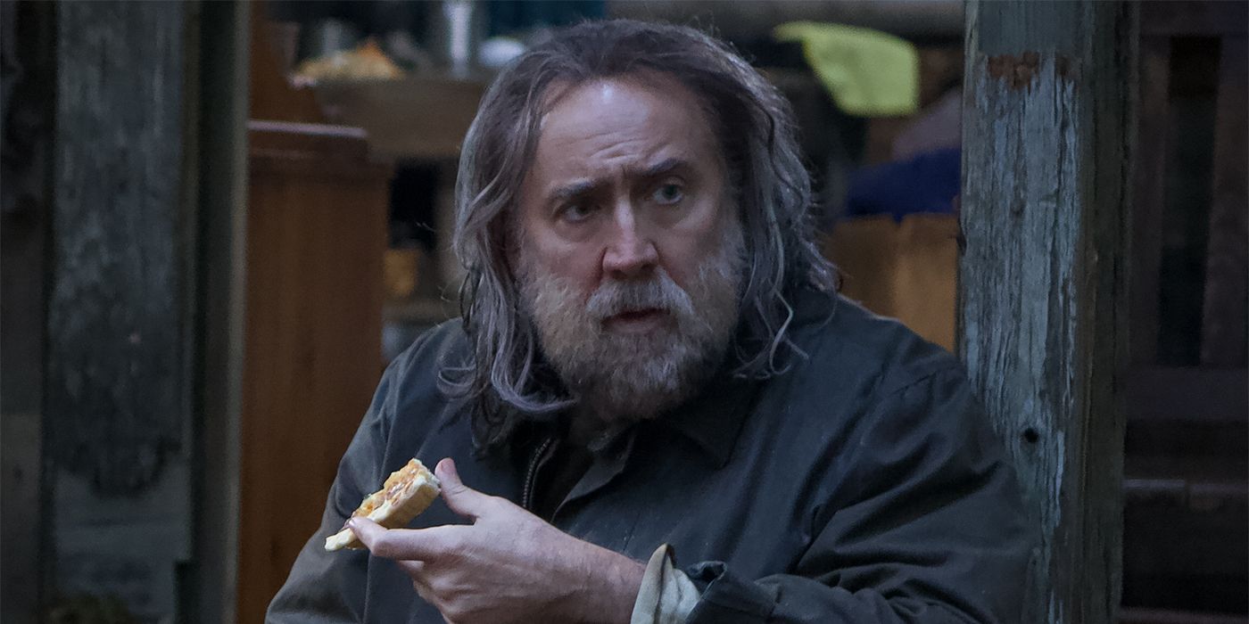 Nicolas Cage eating in Pig