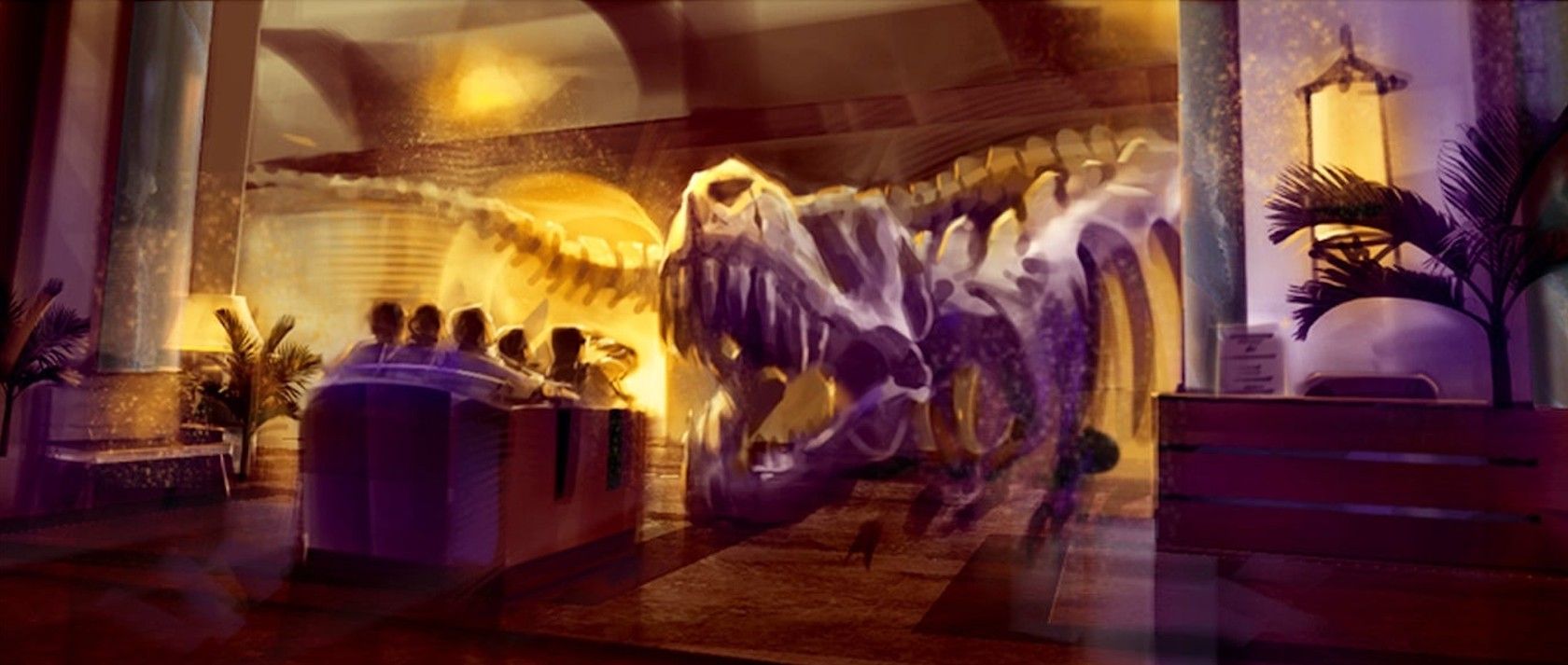 Night at the Museum Ride Concept Art Dinosaur