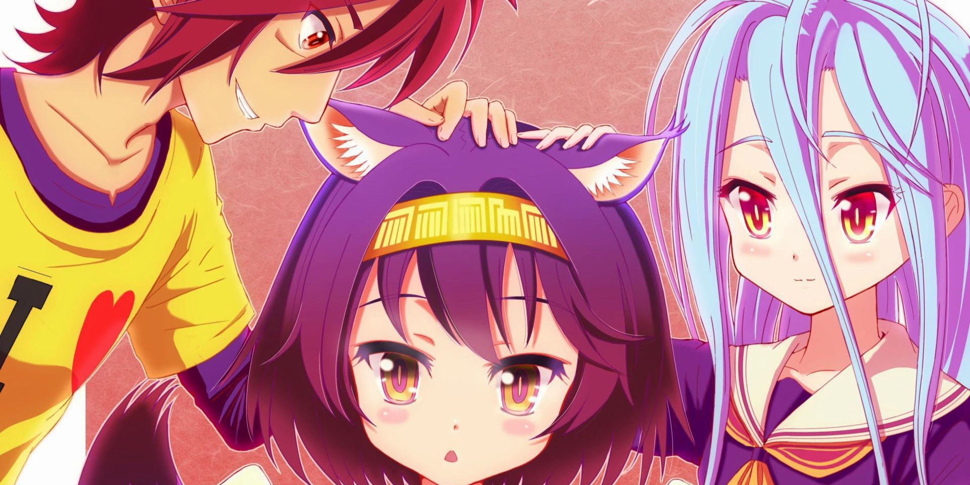 Characters from the anime series No Game No Life.