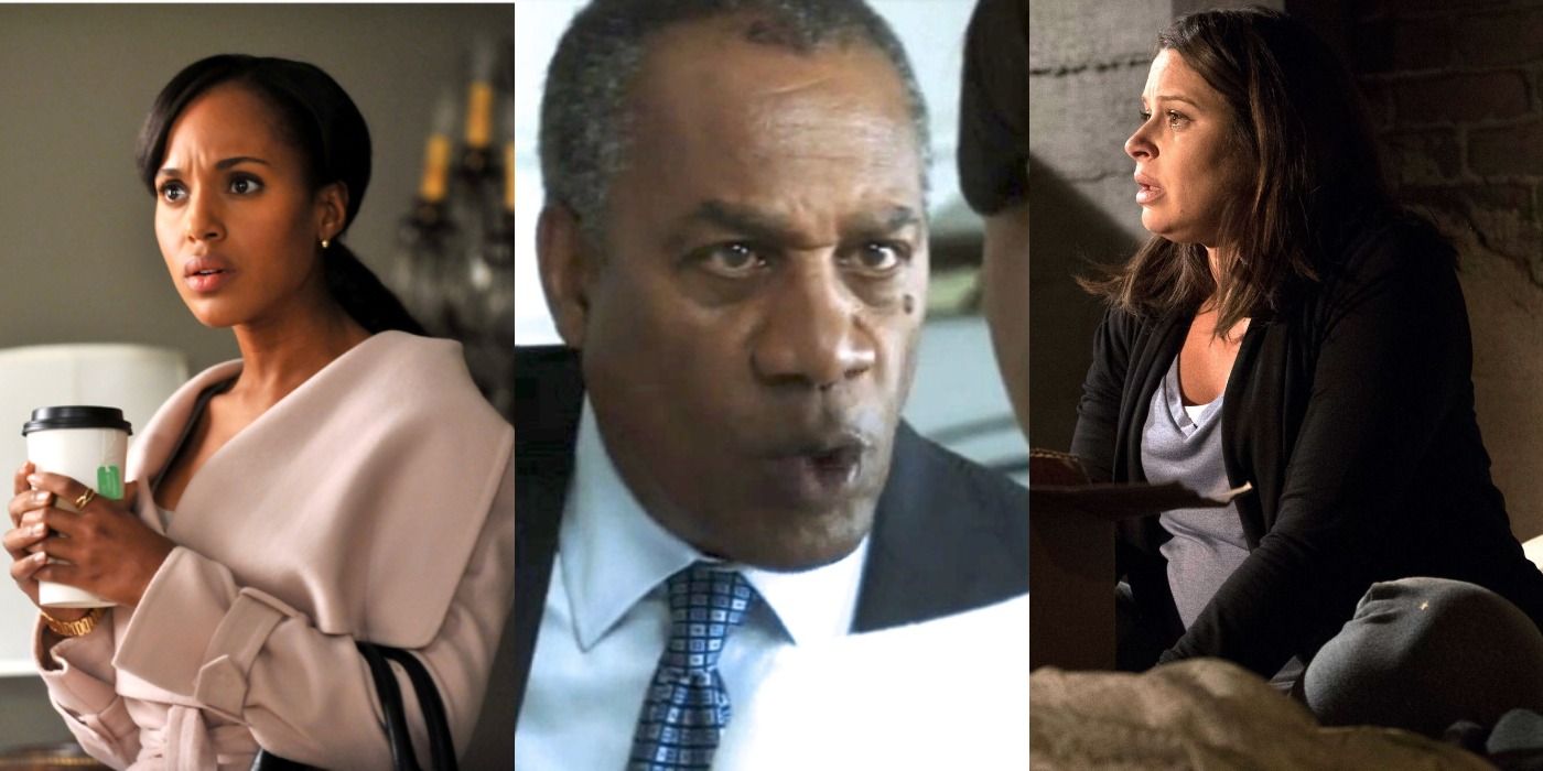 Collage of Olivia, Rowan and Quinn in Scandal.