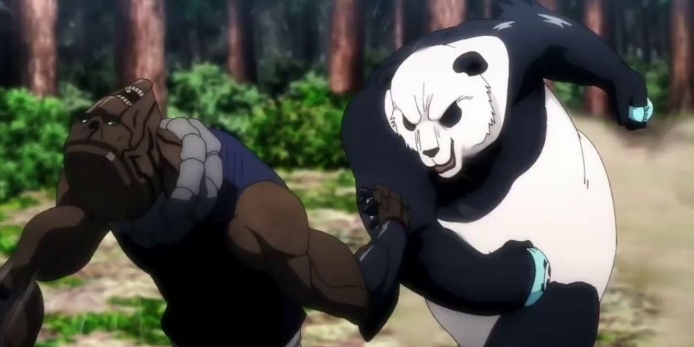 Panda punches Mechamaru